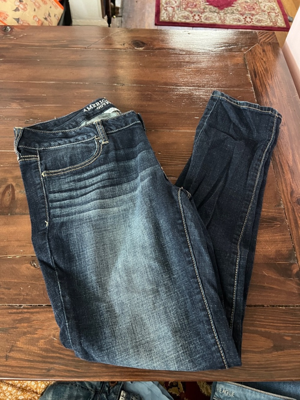 American Eagle Outfitters Dark Blue Stretch Jeggings